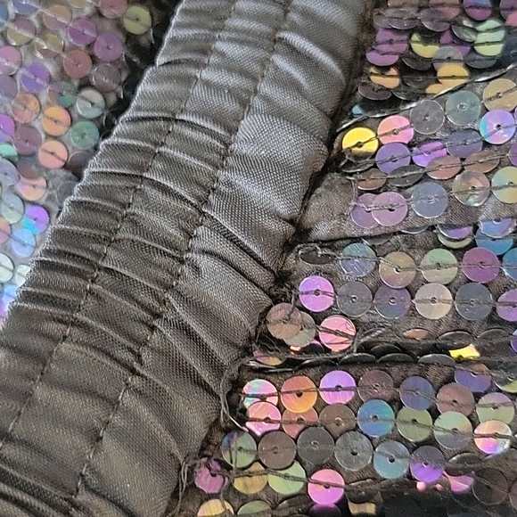 NWT Vintage Cee Cee Black Silk Sequin & Beaded High Rise Shorts Retro India MD - Picture 14 of 15